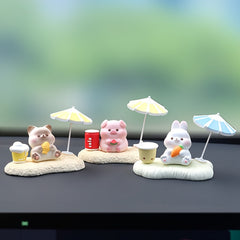 Mini Ornament Desktop Fun Cartoon Doll Car Ornament Christmas Gift