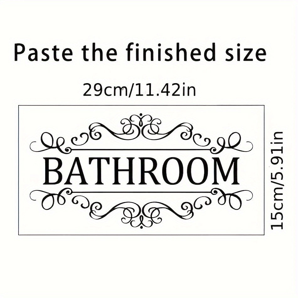 English Bathroom Wall Sticker Toilet Decoration Door Sticker