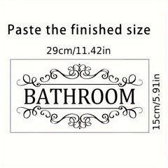 English Bathroom Wall Sticker Toilet Decoration Door Sticker