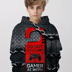 Gamepad & Chain 3D Print Boys Hoodie