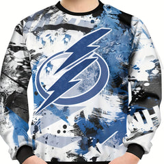 Lightning Print Kid's Sweatshirt Unisex Pullover