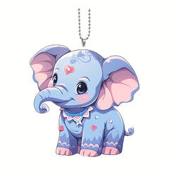 Elephant Car Pendant Keychain, Stylish Interior Decoration