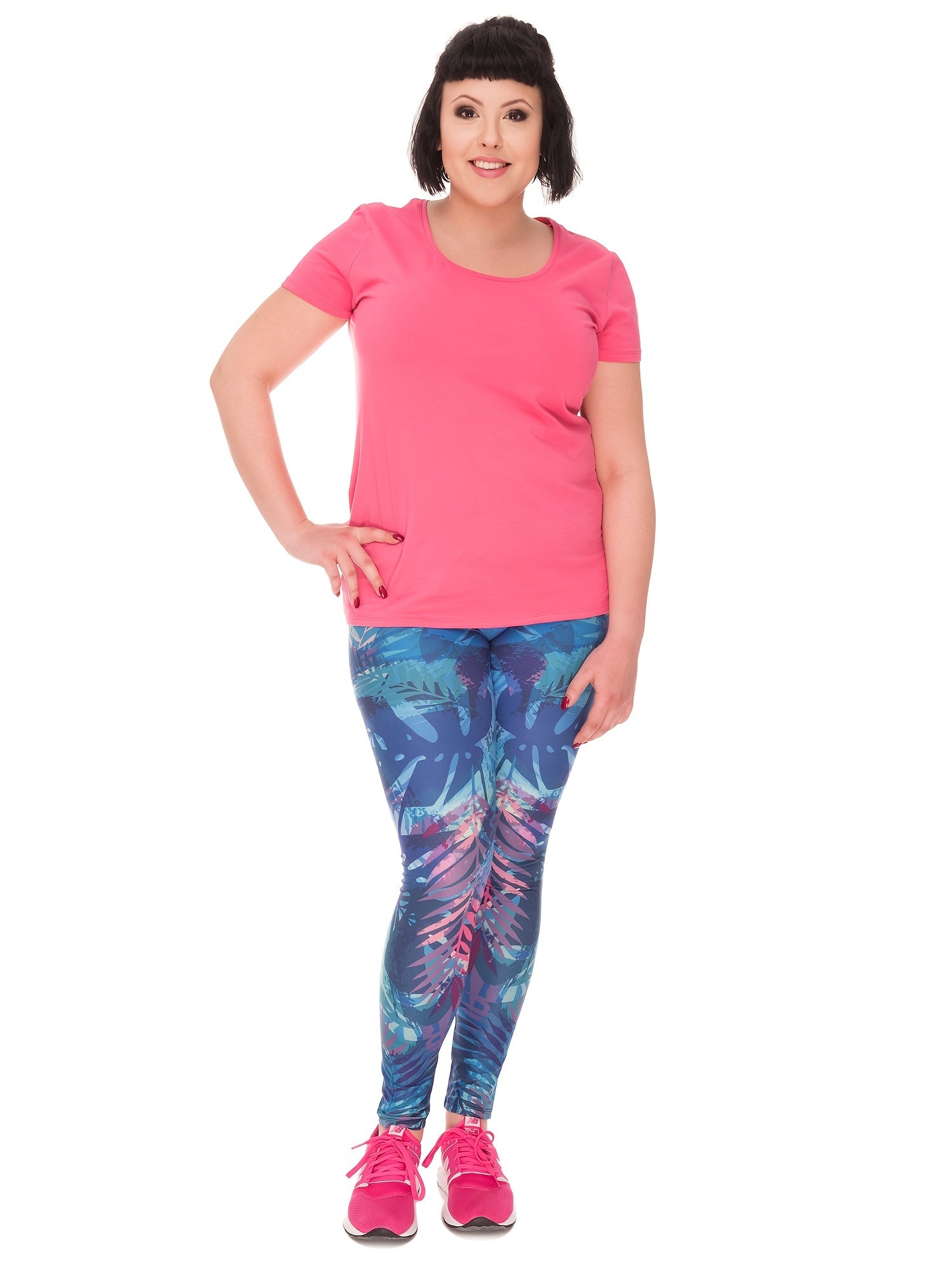 Tropical Print High Rise Sports Leggings