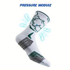 Breathable Antiskid Mid Calf Sport Socks for Outdoor Running Training