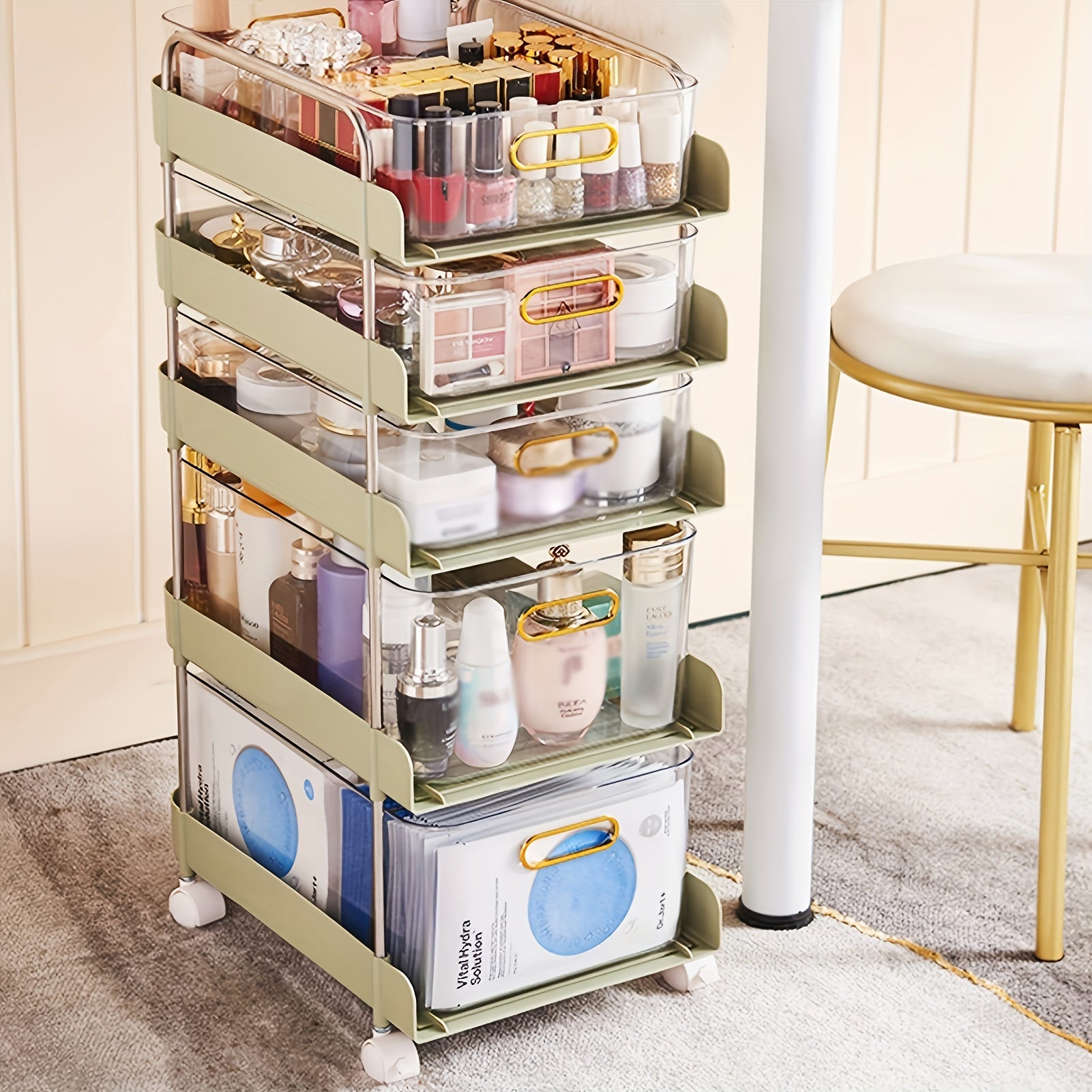Drawer Storage Rack Cosmetic Storage Box Desktop Skin Care Product Shelf