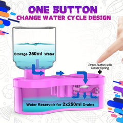 Paint Brush Cleaner Watercolor Brush Rinser With Drain Cleaner Rinse Cup