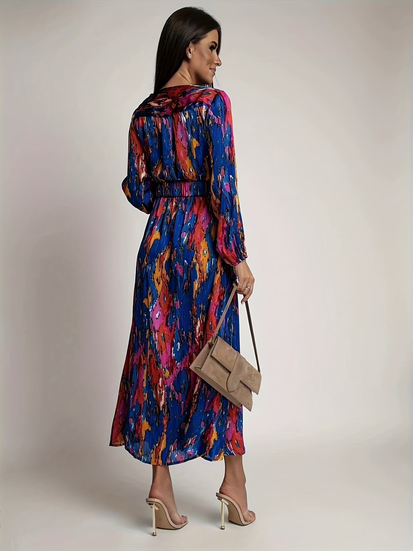 Boho Split Long Sleeve Dress