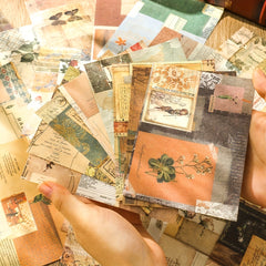 100 Sheets Vintage Art Collage Scrapbook Paper