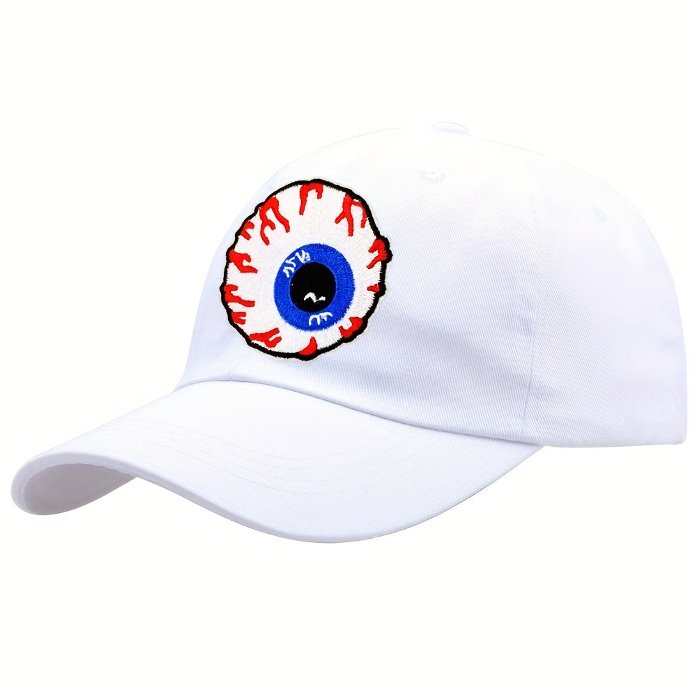 Embroidered Hip Hop Baseball Cap Eyeball Design
