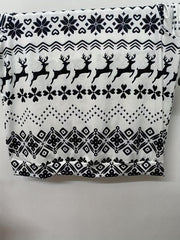 Christmas Sports Top Women's Plus Deer & Geo Print Pullover