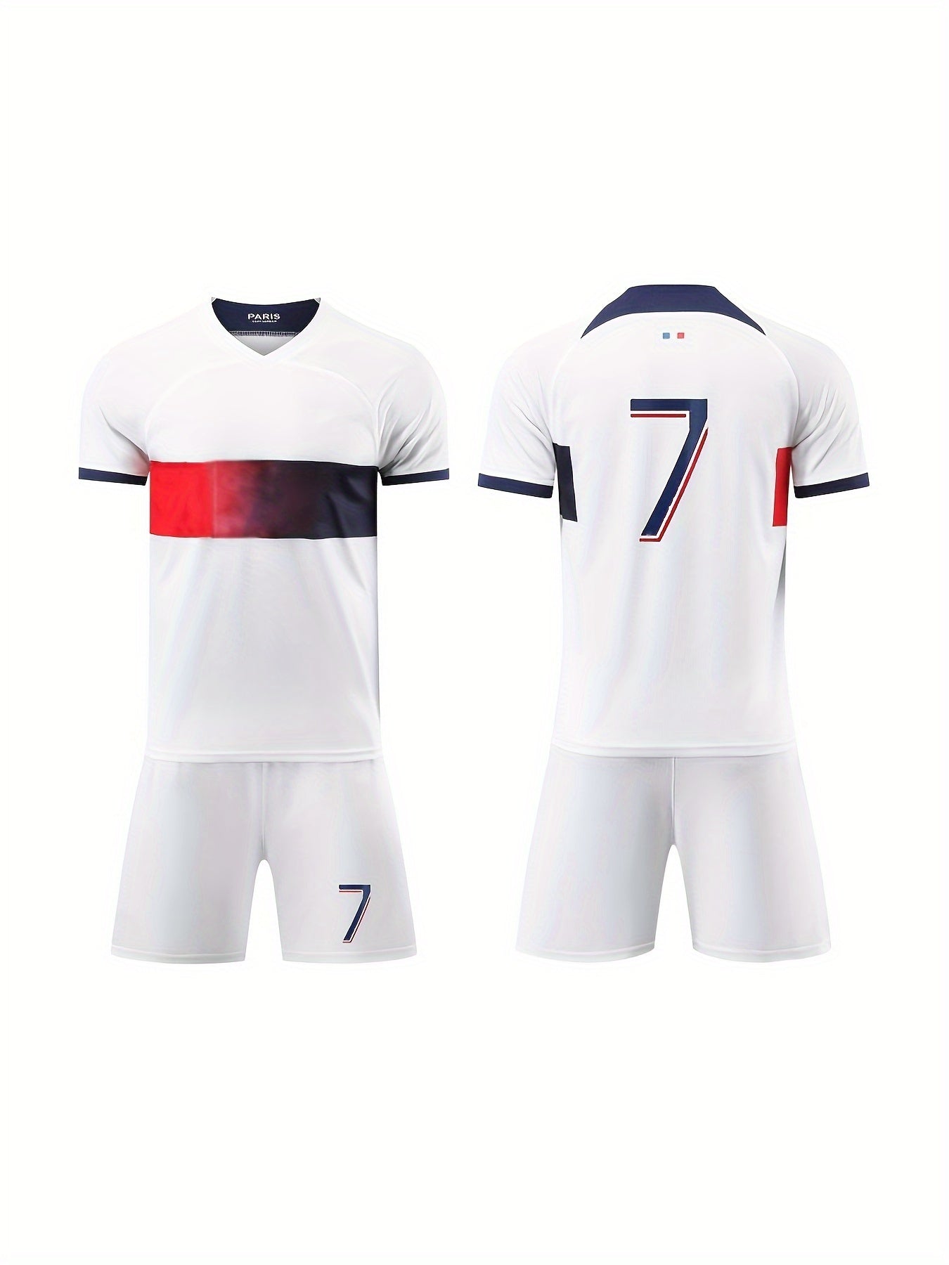2pcs Boys Breathable Sports Football Training Outfit Quick Drying T shirt&Shorts