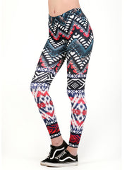 Floral Print Skinny Stretchy Leggings High Waist Yoga Leggings