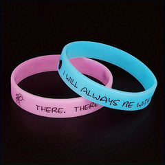 3pcs Glow In Dark Silicone Bracelet Always With You Luminous Couple Wrist Band