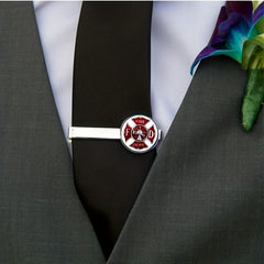 Firefighter Tie Clip and Pin Set - Husband Gift - Groom Accessories