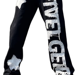 Y2K Loose Fit Patchwork Jeans Men's Street Style Denim Pants