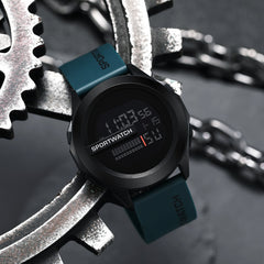 Men's Digital Sports Watch with Rubber Strap