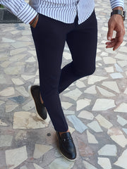 Men's Slim Fit Vintage Style Stretch Dress Pants