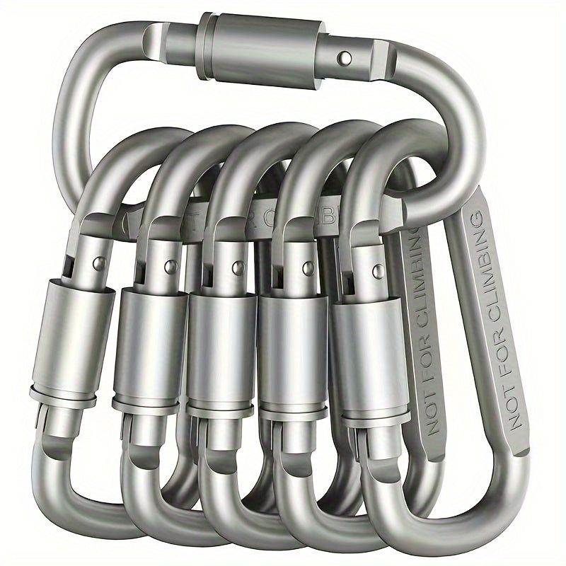 5pcs Aluminum Carabiner Buckles for Camping - Survival Gear for Mount