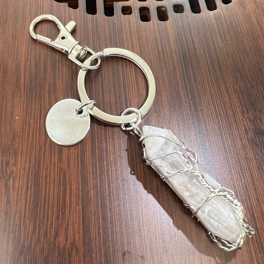 Tree Of Life Crystal Keychain Healing Stone Pendant Creative Gift