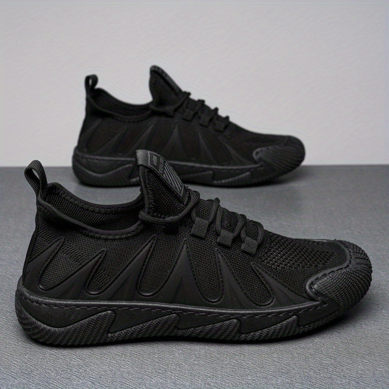 Men's Slip-on Sneakers with Shoelaces Lightweight Shoes