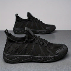 Men's Slip-on Sneakers with Shoelaces Lightweight Shoes