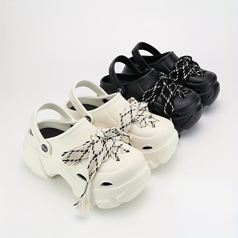 Women's Strappy Platform Clogs Chunky Heeled Sandals