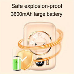 3600mAh Portable Mini Heater with Dazzling Light & USB Charging