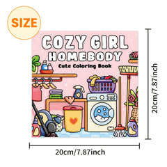 3pcs 72Pg Adult Coloring Book for Girls Warm Home Girl Glowing Comfortable
