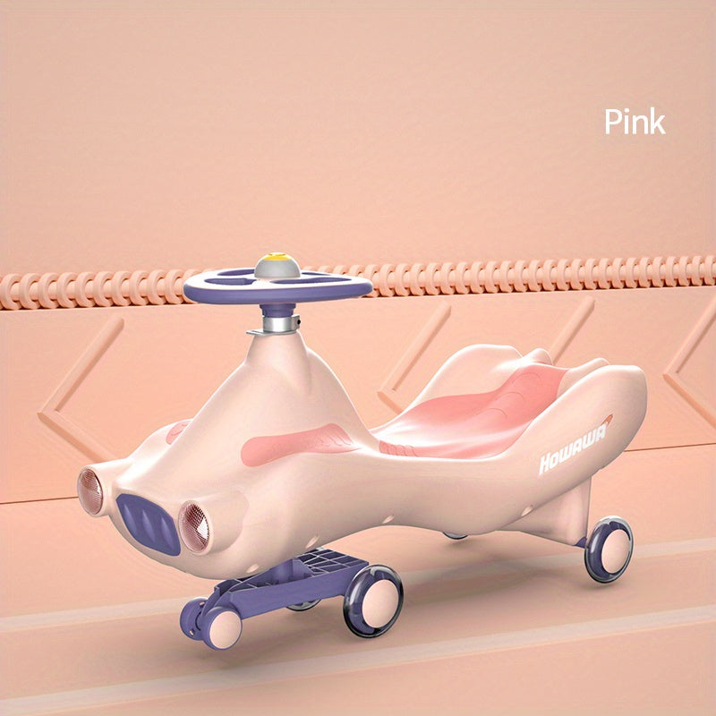 Kids Twisted Car with Music Light Silent Swing Car
