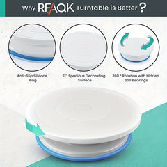 80pcs Cake Decorating Supplies Kit With Cake Turntable Cake Leveler