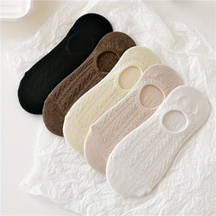 5 Pairs Twist Ankle Socks Soft & Lightweight All-match Women's Stockings