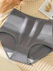 4pcs Solid Briefs Comfy Stretchy Panties Women's Lingerie