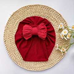 Soft Elastic Bowknot Turban for Baby Girls