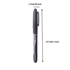 6Pcs Permanent Art Marker Pen Fine Point Waterproof Thin Nib Red 1.5mm