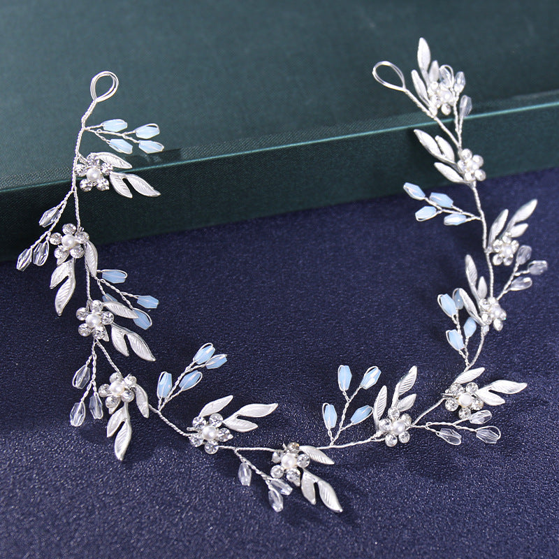 Bride Hair Jewelry Golden Headdress Wedding Comb
