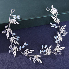 Bride Hair Jewelry Golden Headdress Wedding Comb