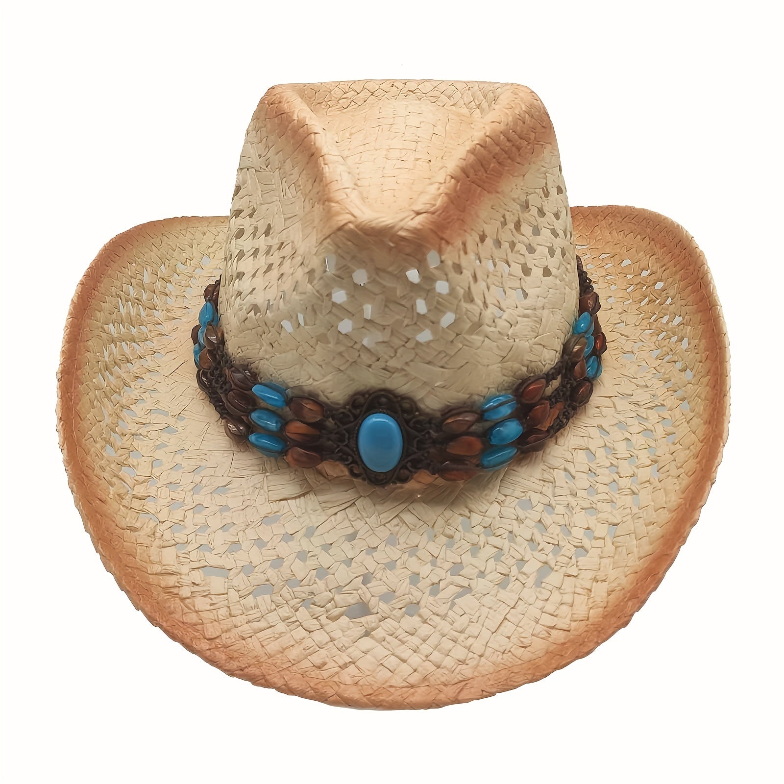 Unisex Straw Cowboy Hat Western Hats Cowgirl Costume