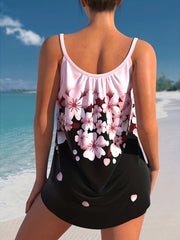 Floral Print Cami Top & Shorts Swimsuit 2 Piece Set