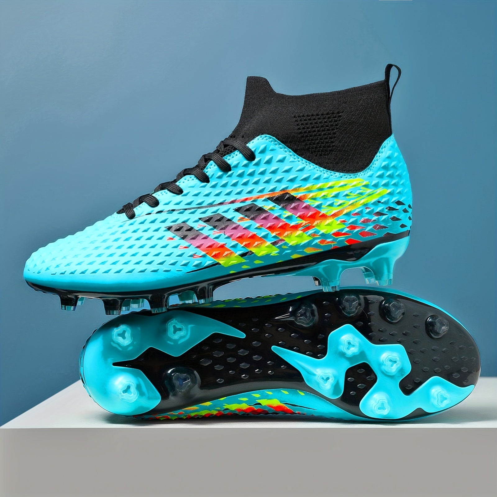 Boys High Top Non Slip Football Cleat With Spikes