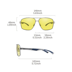Polarized Aviator Sunglasses Night Driving Glasses Anti Glare