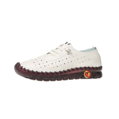 Women's Hollow Out Lace Up Flat Shoes Breathable Low Top Solid Sneakers