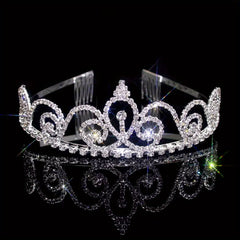 Rhinestone Headband Band Queen Crown Tiara Bridal Wedding Hair