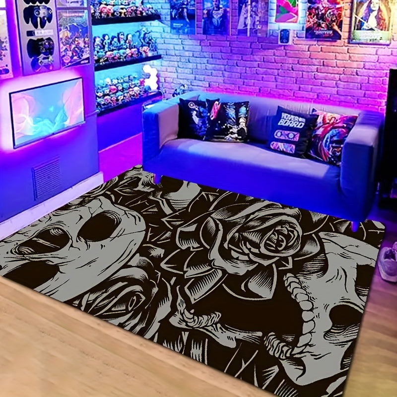 Skull Pattern Floor Mat Non-slip Indoor Rug