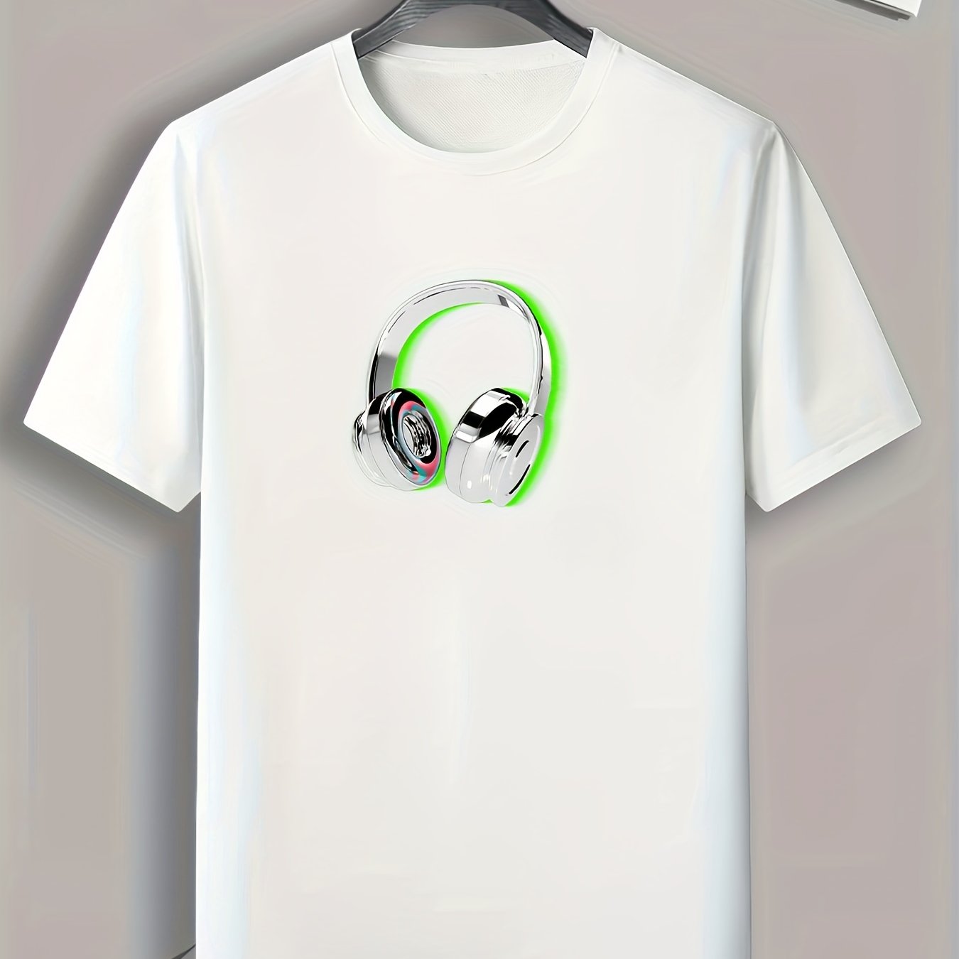 Headset Pattern Print Men's Comfy Sports T-shirt