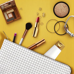 DIY Canvas Cosmetic Bag Zipper Makeup Pouch Travel Coin Purse