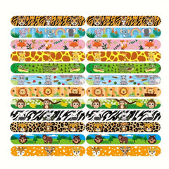12Pcs Safari Slap Wristbands Animal Print Favors for Party Supplies