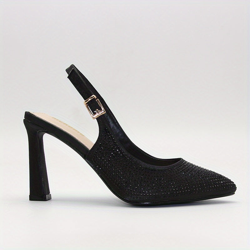 Women's Pointed Toe Buckle Strap Pumps