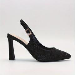 Women's Pointed Toe Buckle Strap Pumps