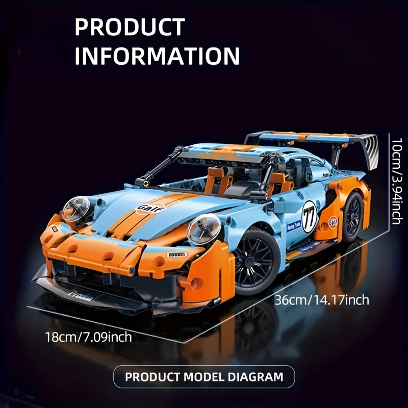1389pcs Sports Car Building Block Set ABS Plastic Model Toy Kit