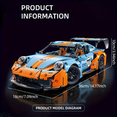 1389pcs Sports Car Building Block Set ABS Plastic Model Toy Kit